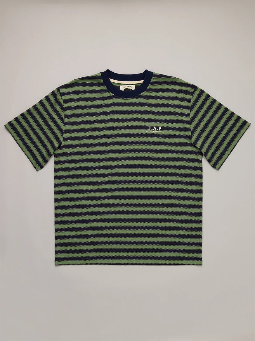 JUST ANOTHER FISHERMAN - SHORE TEE - GREEN STRIPE