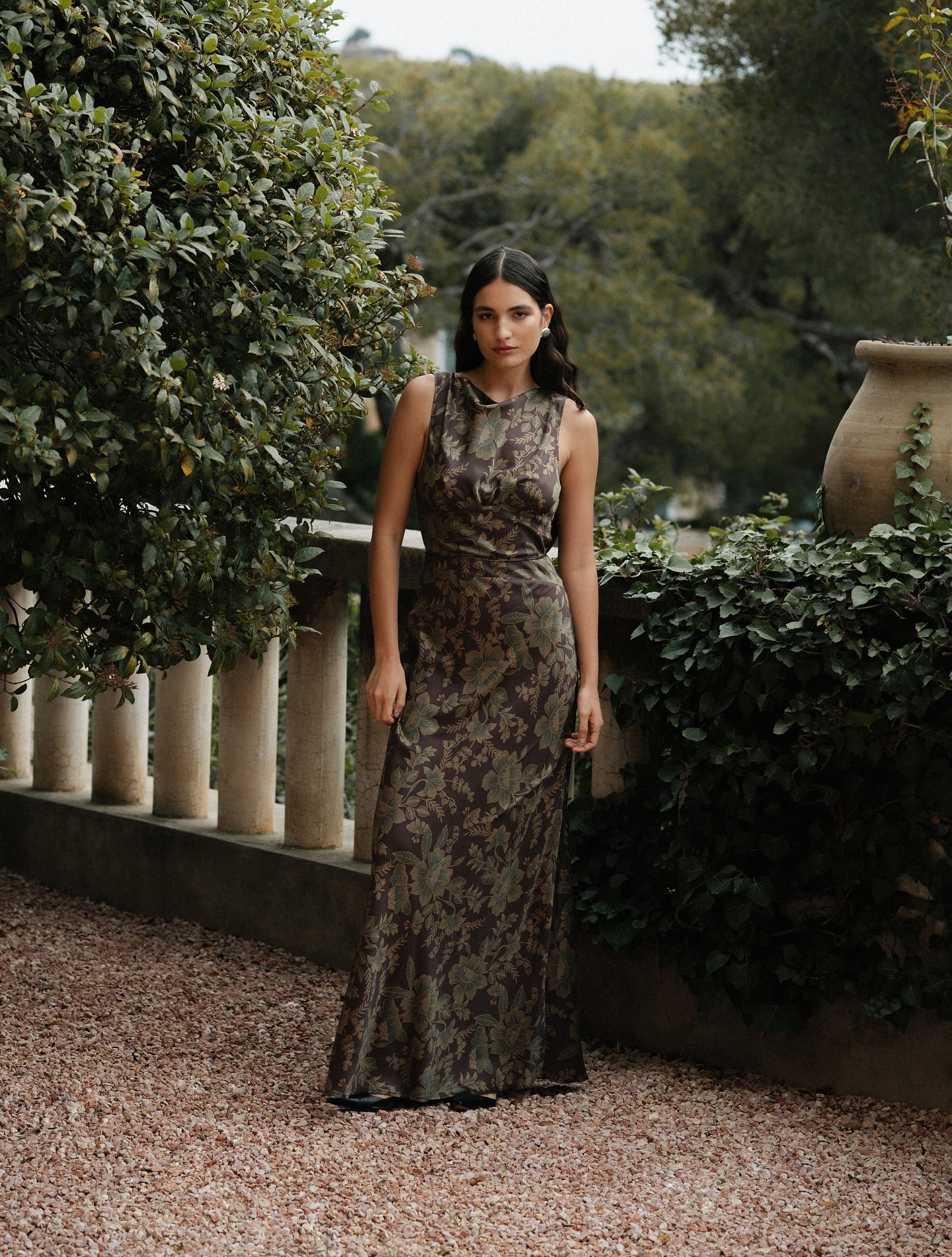 Hansen & Gretel - Clara Bias Dress Gilded Garden