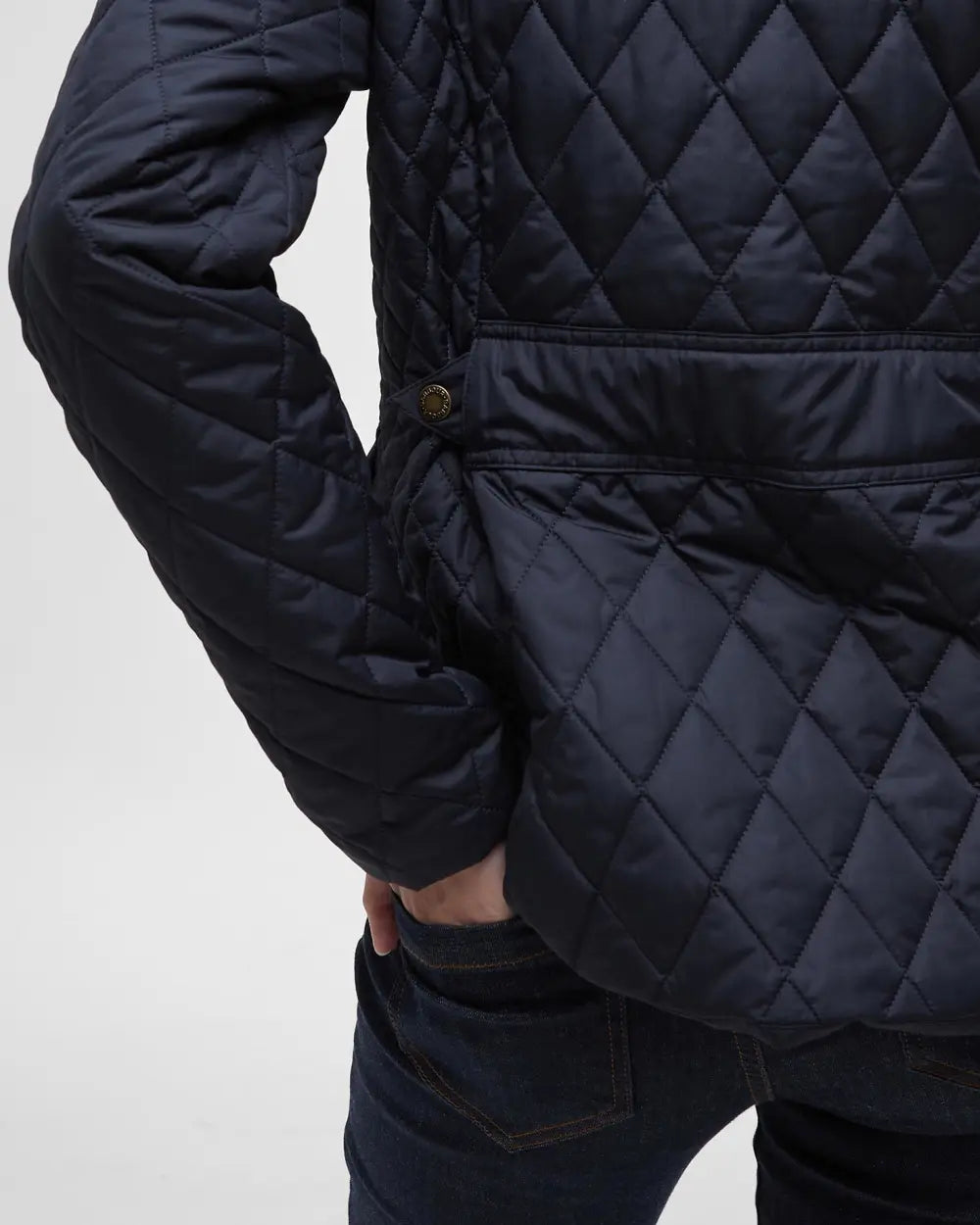Barbour - Crawford Cavalry Quilted Jacket - Dark Navy/Ancient Tartan