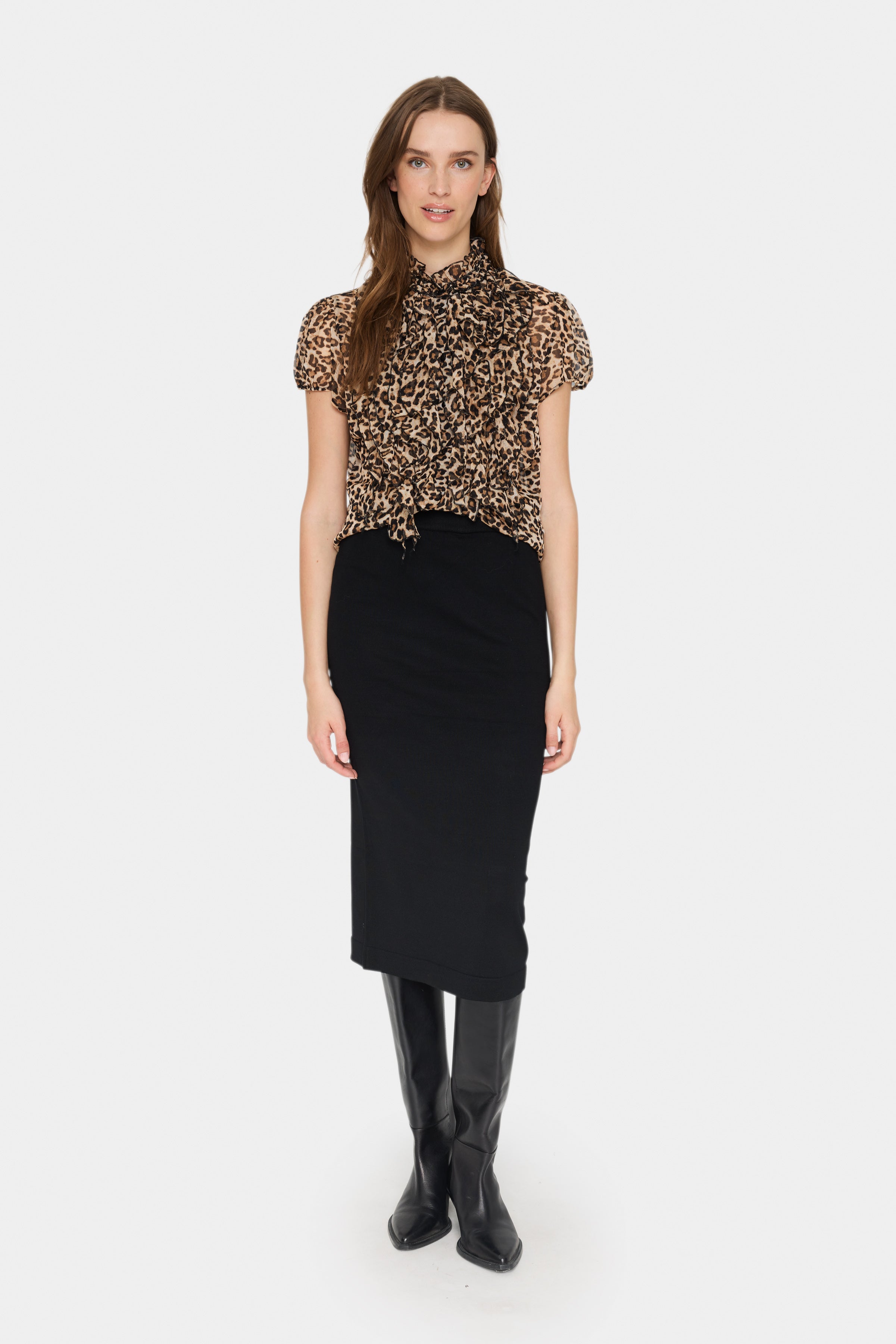 St Tropez - Lilja Shirt - Leopard