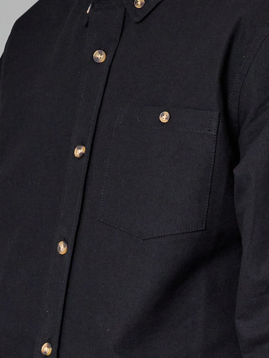 Just Another Fisherman - Anchorage Shirt - Deep Black