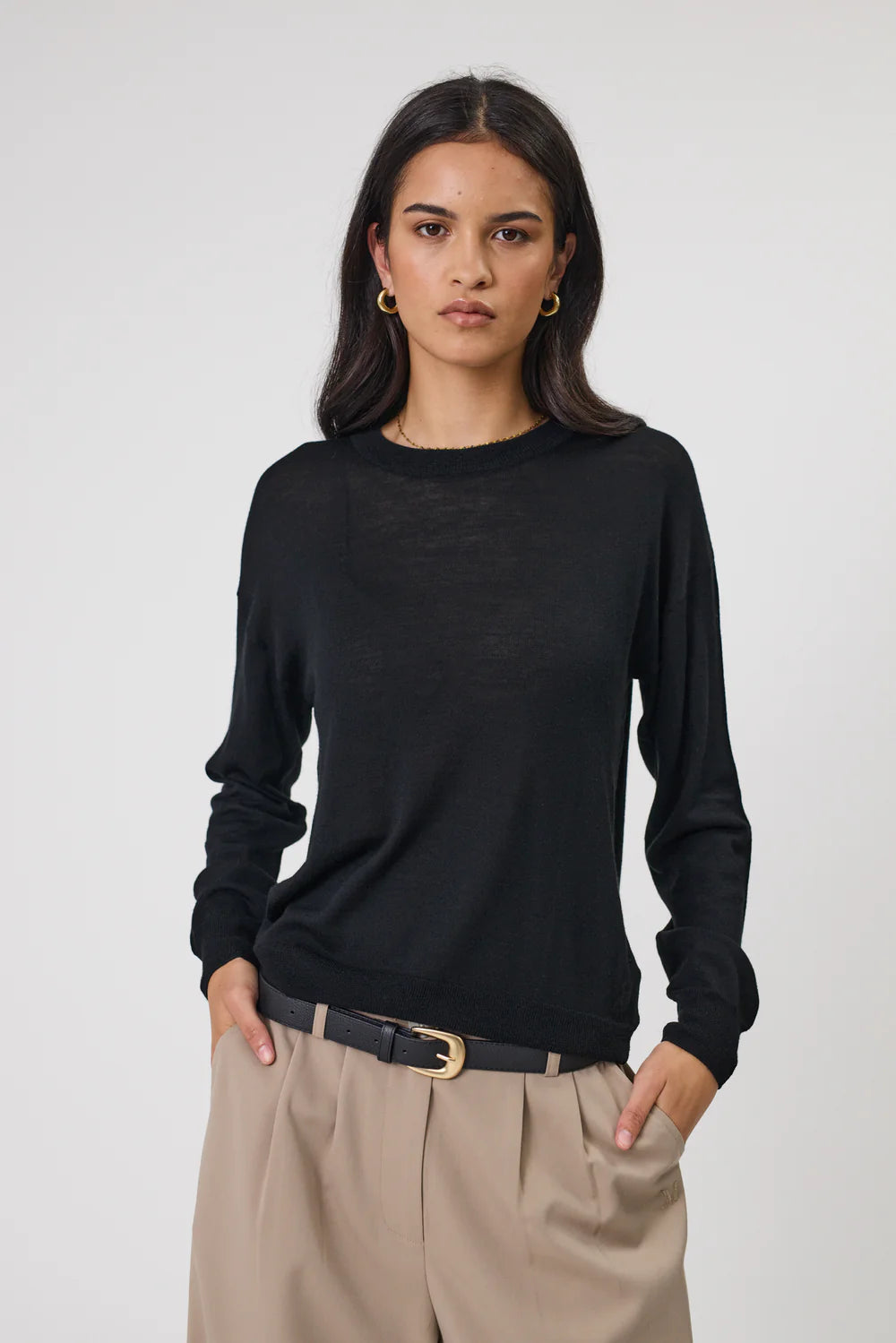 Marlow - Alto Merino Crew - Black