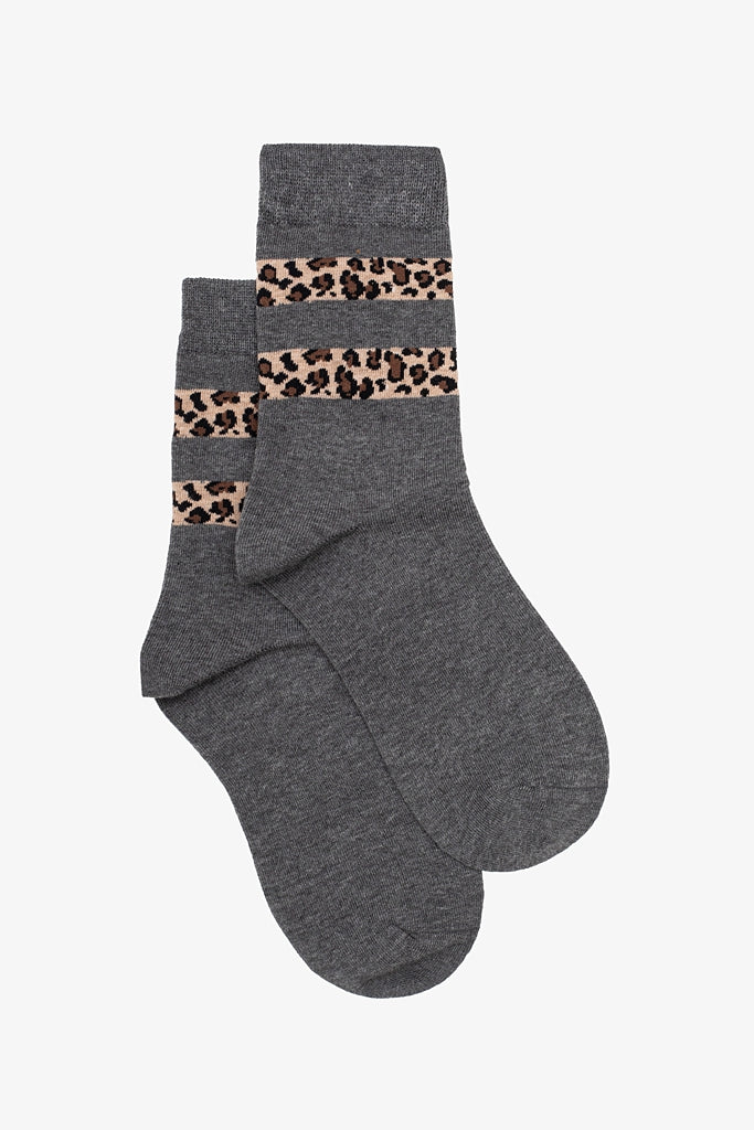 Antler - Leopard Stripe Top Sock