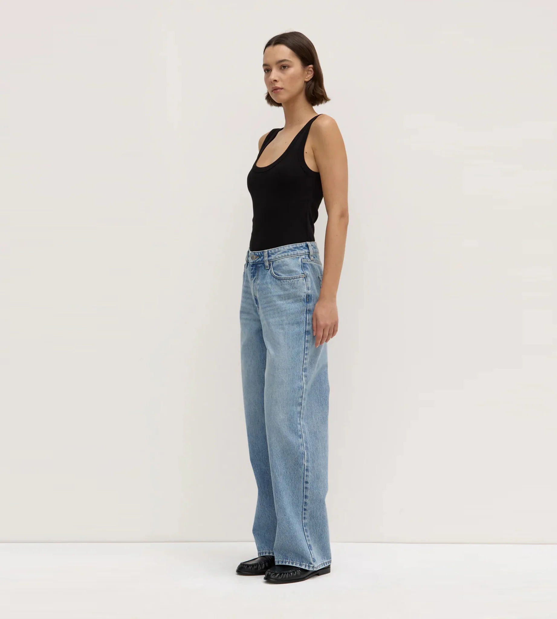 Assembly Label - Womens Relaxed Jean - Indigo Blue