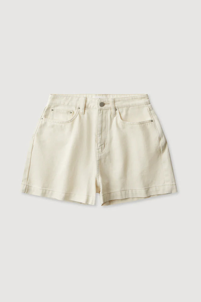 Assembly Label - Boxy Denim Short - Ecru