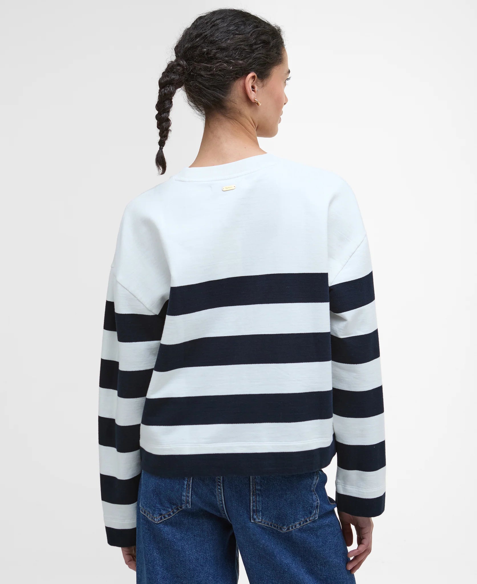 Barbour - Faye Sweatshirt - Cloud/Navy Stripe