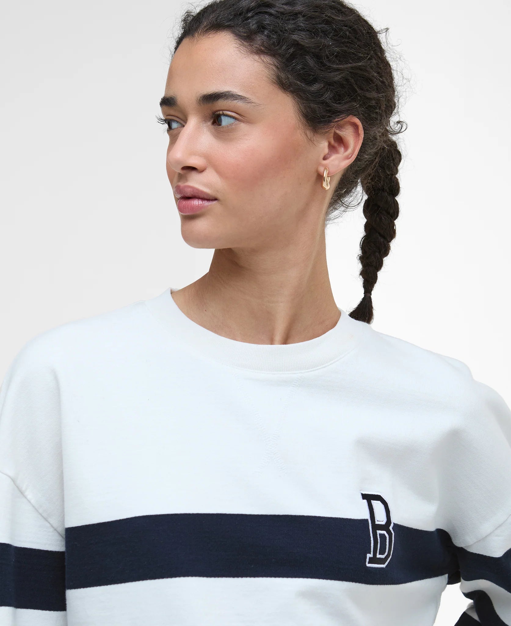 Barbour - Faye Sweatshirt - Cloud/Navy Stripe