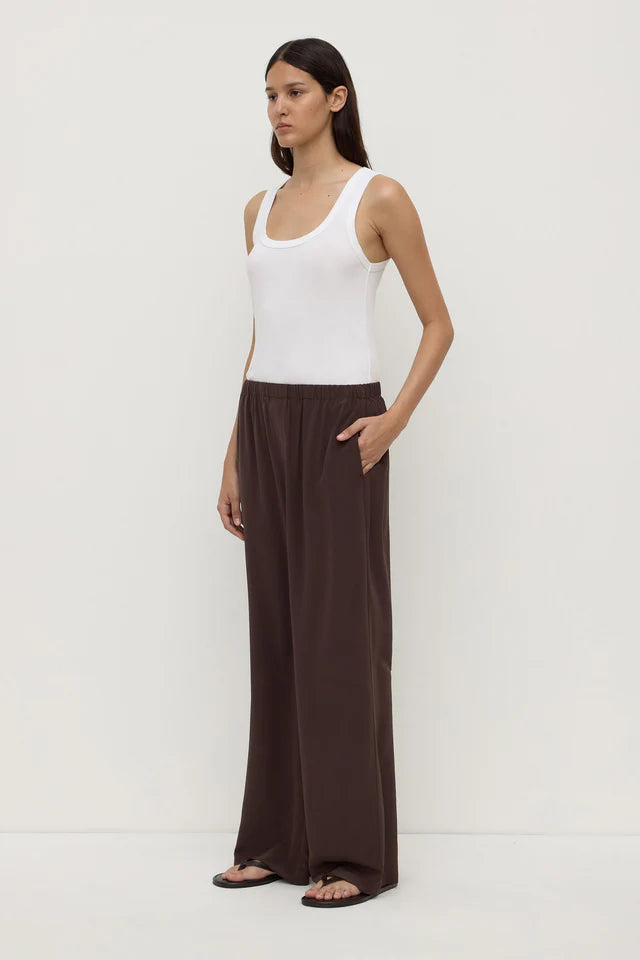Assembly Label - Betty Silk Pant - Ganache