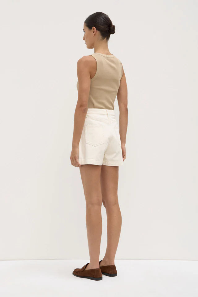 Assembly Label - Boxy Denim Short - Ecru