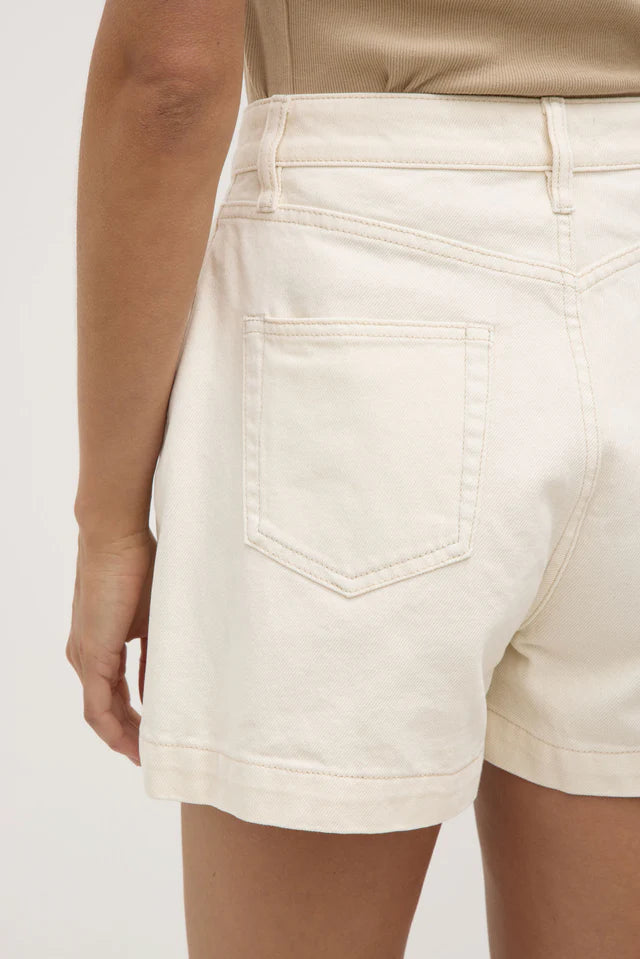 Assembly Label - Boxy Denim Short - Ecru