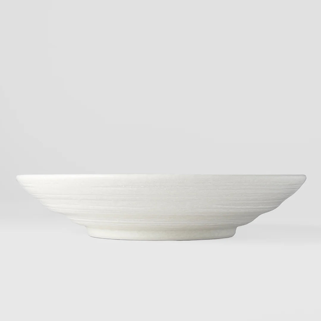 NAIBU - WHITE STAR FLAT SERVING BOWL