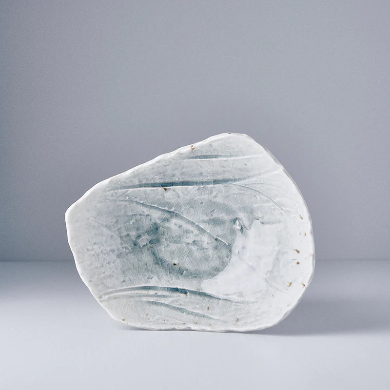 Naibu - Pale Grey Organic Faceted Bowl