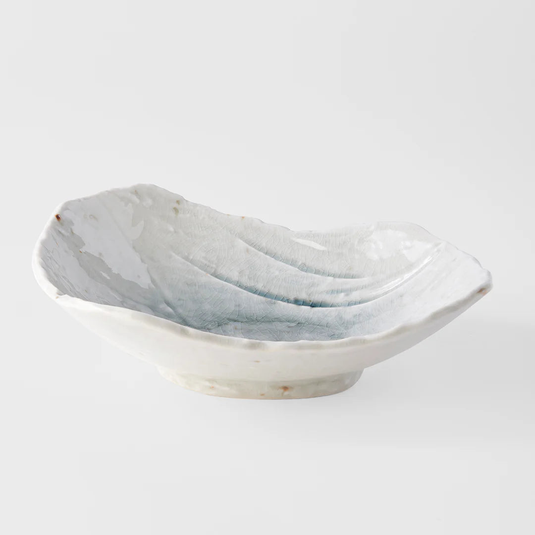 Naibu - Pale Grey Organic Faceted Bowl