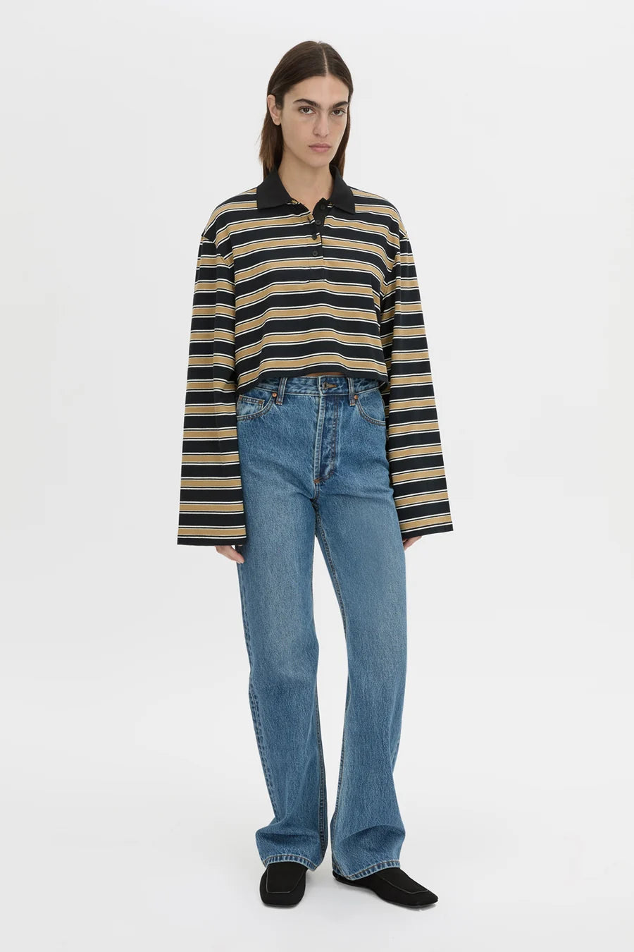 Camilla and Marc - Liat Stripe Crop Polo Top