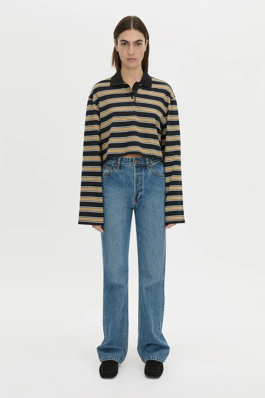 Camilla and Marc - Liat Stripe Crop Polo Top