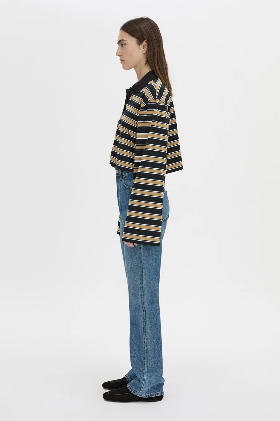 Camilla and Marc - Liat Stripe Crop Polo Top