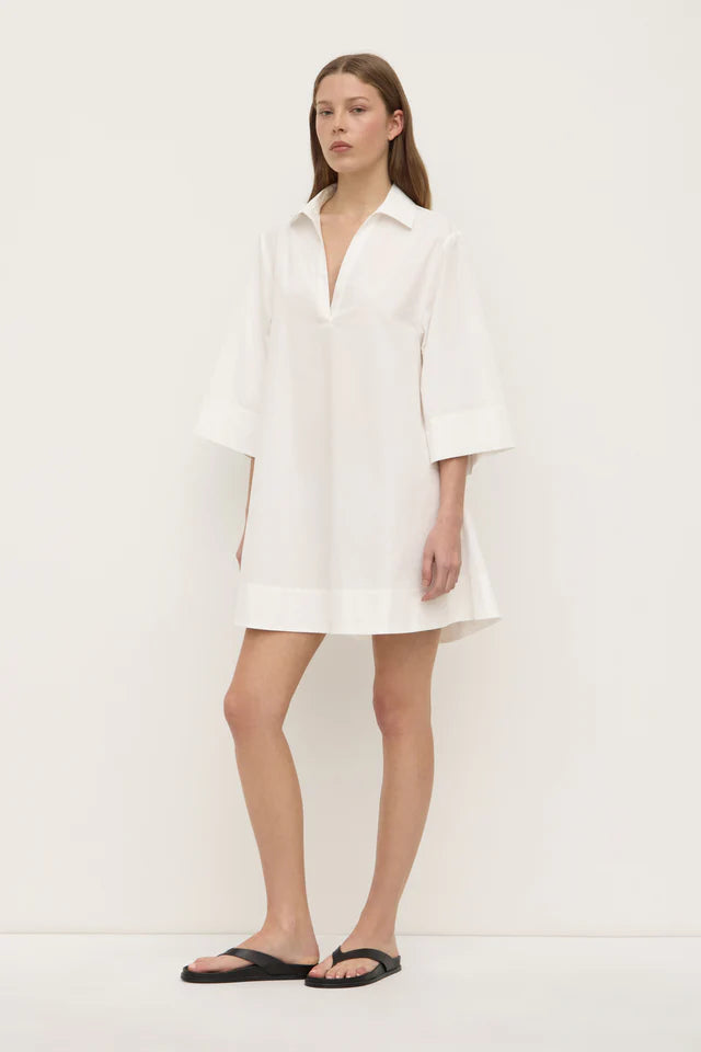 Assembly Label - Claire Mini Shirt Dress - White
