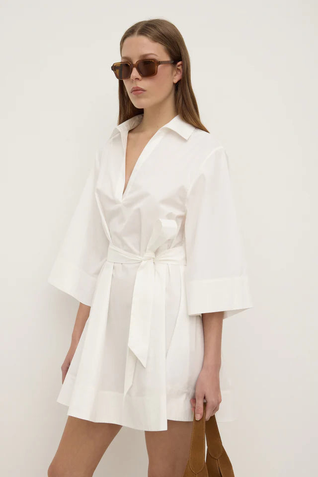 Assembly Label - Claire Mini Shirt Dress - White