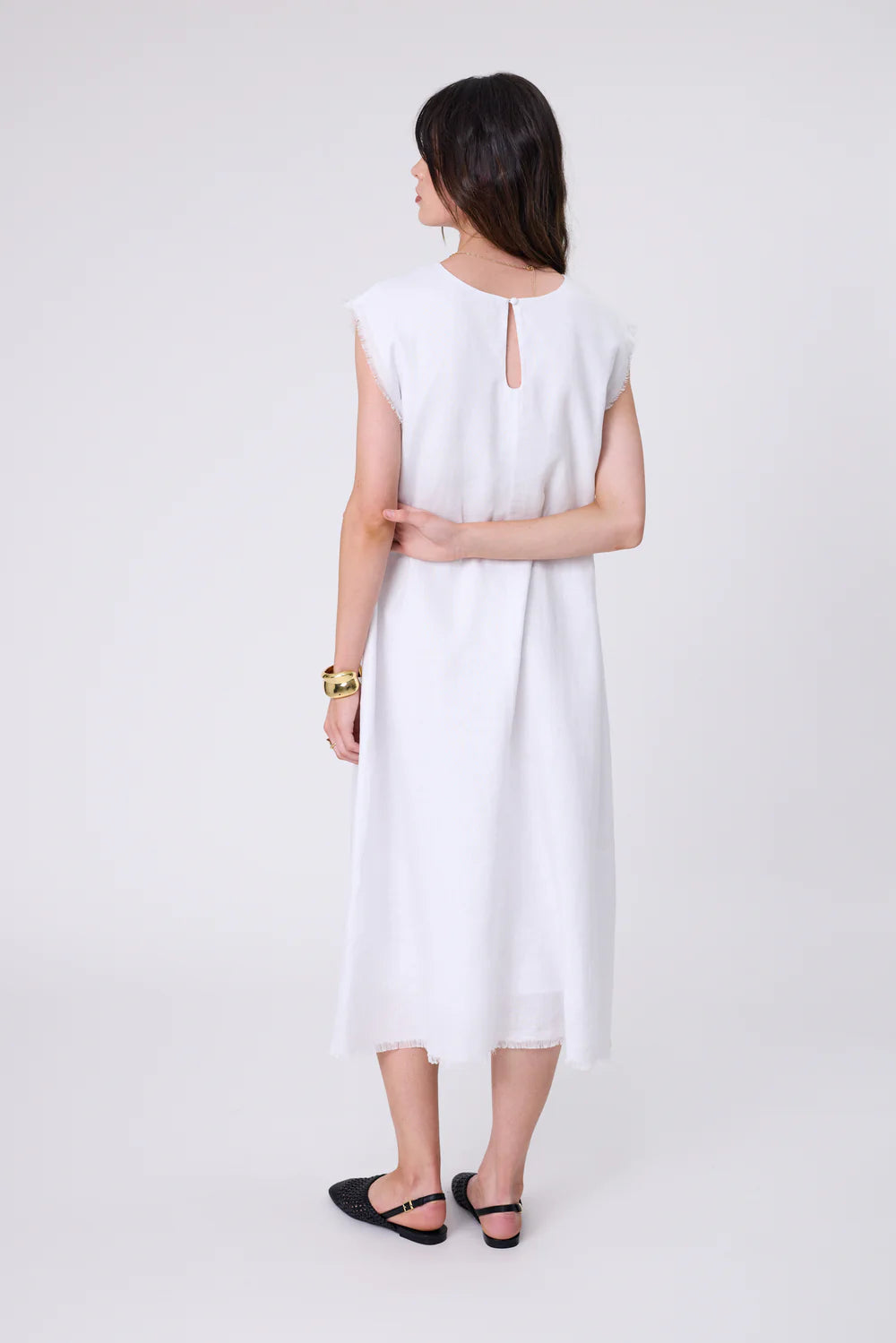 Marlow - Costa Lenin Dress - White