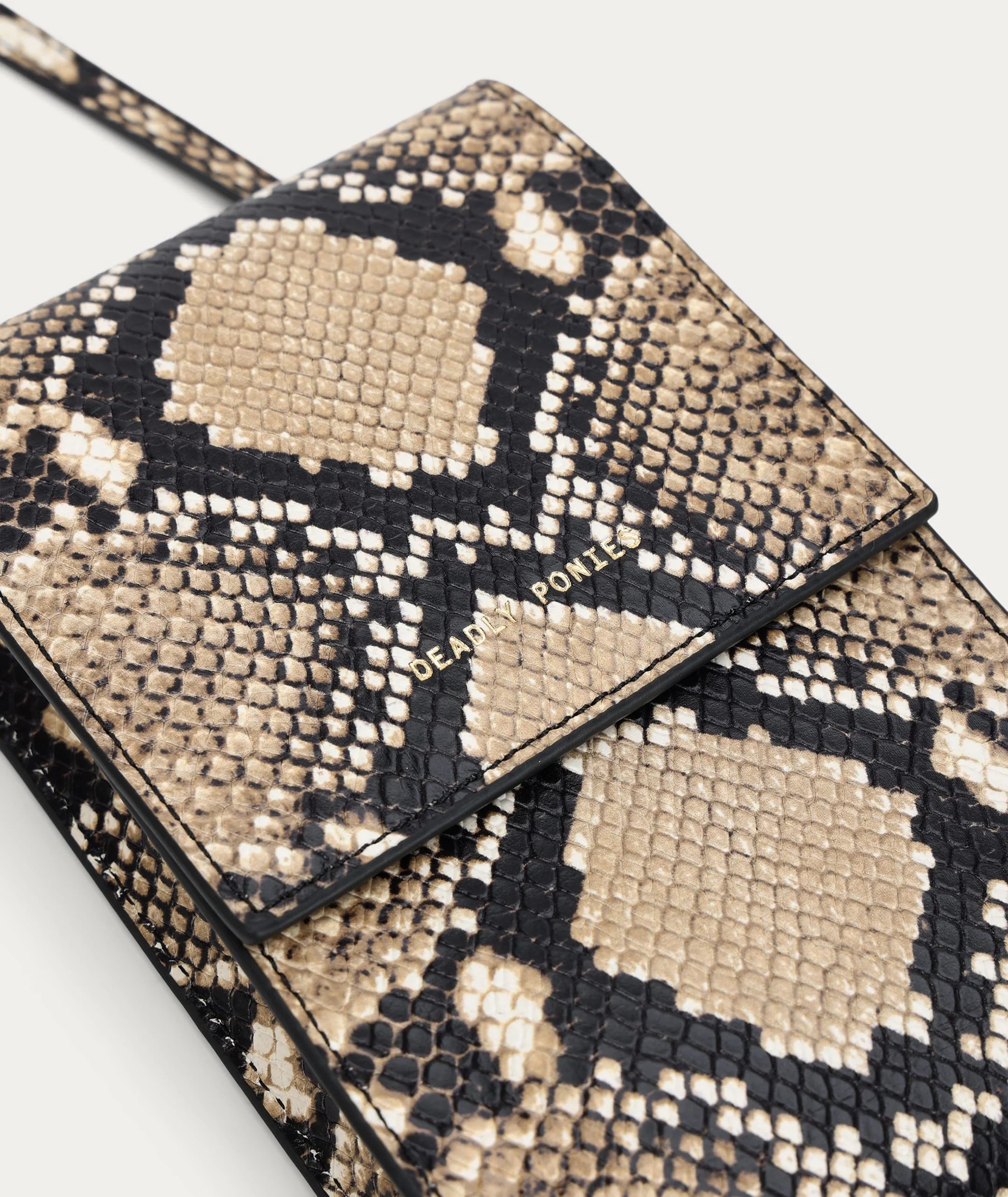 Deadly Ponies - Poucheroo - Leather Strap - Birch Python