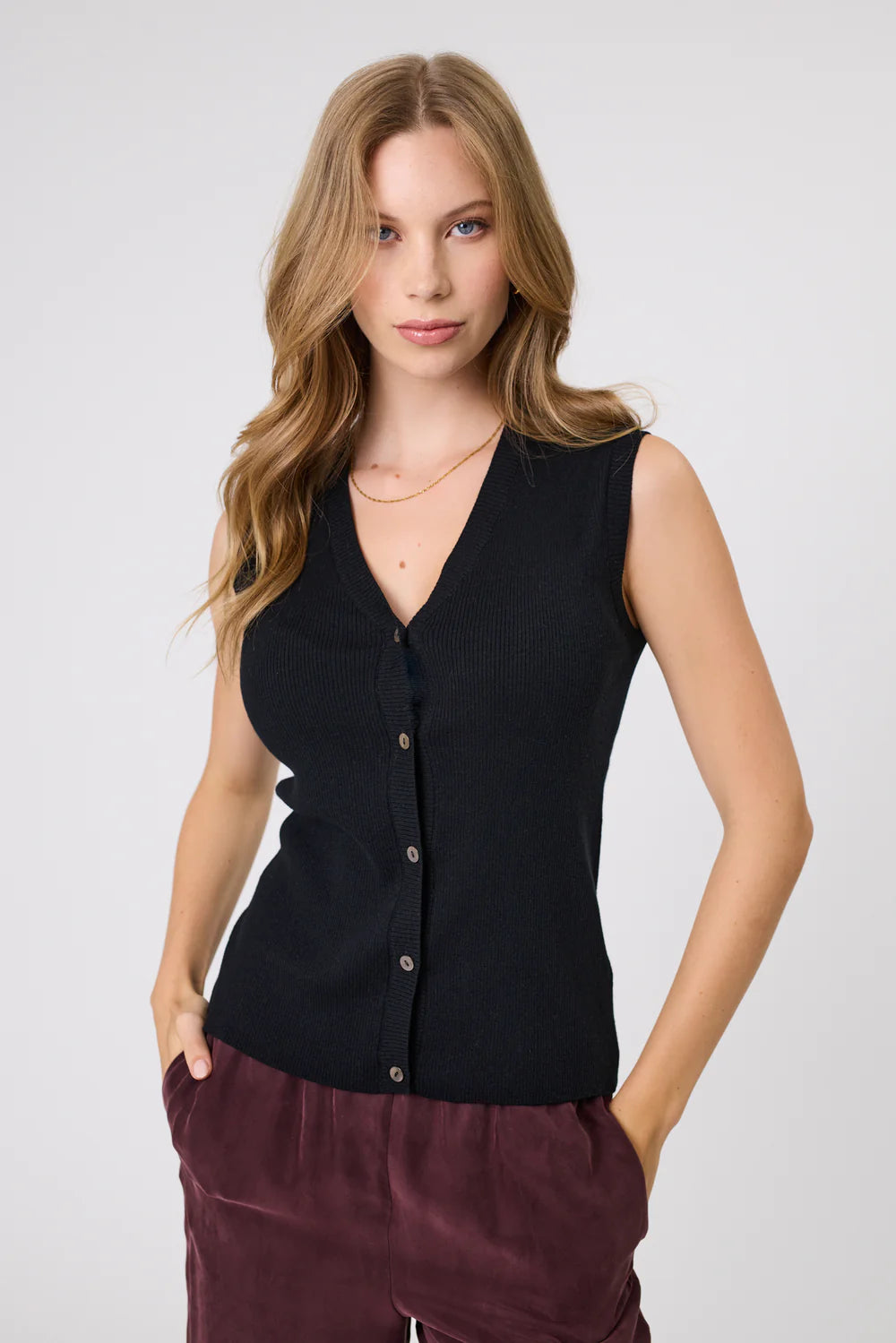 Marlow - Encore Knit Vest - Black
