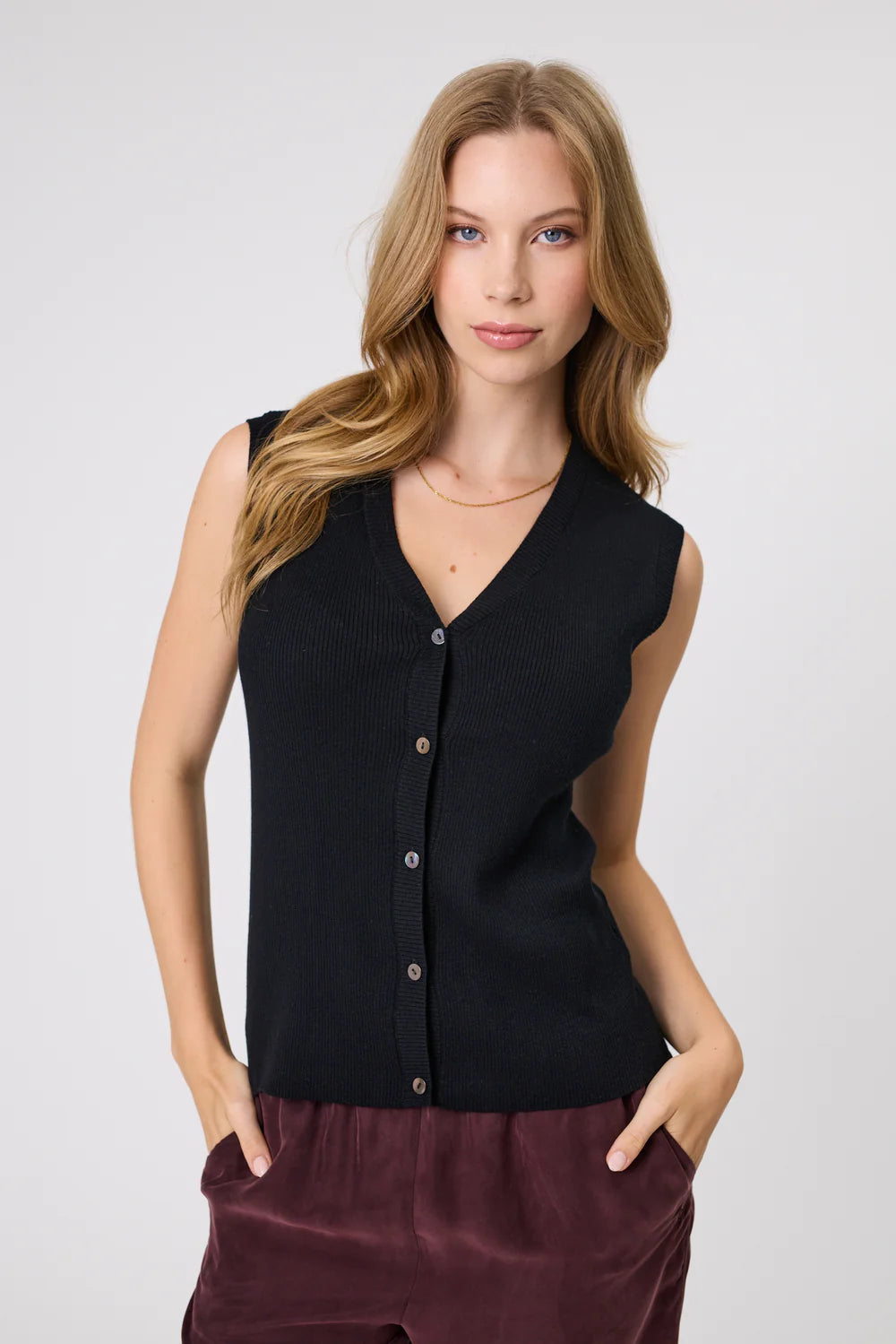 Marlow - Encore Knit Vest - Black