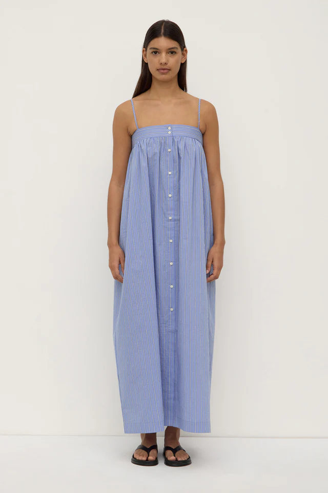 Assembly Label - Erina Stripe Maxi Dress - Blue/White Stripe