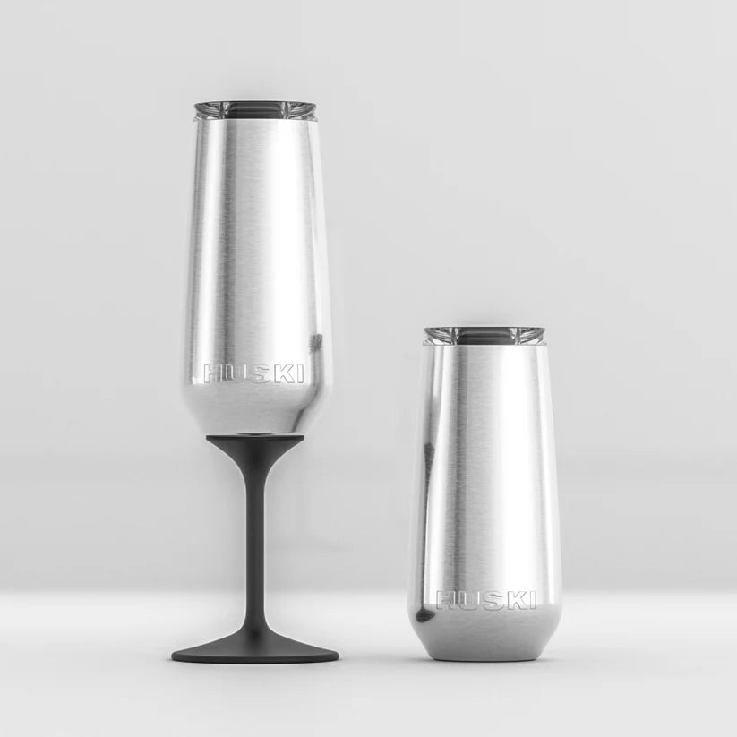 Huski - Champagne Flute - Brushed Stainless
