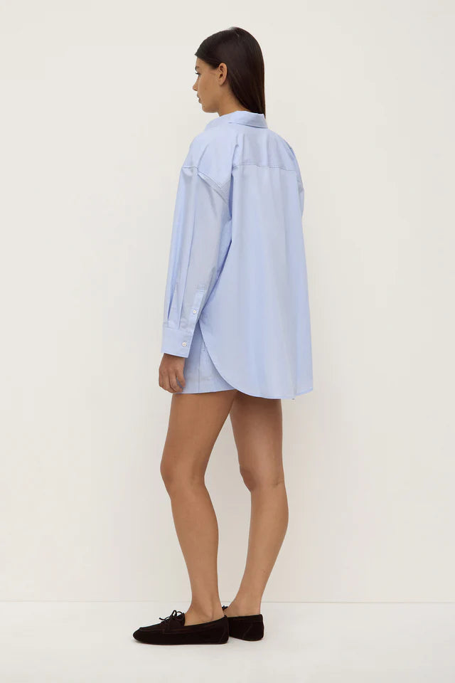 Assembly Label - Havana Stripe Long Sleeve Shirt - Blue/White Stripe