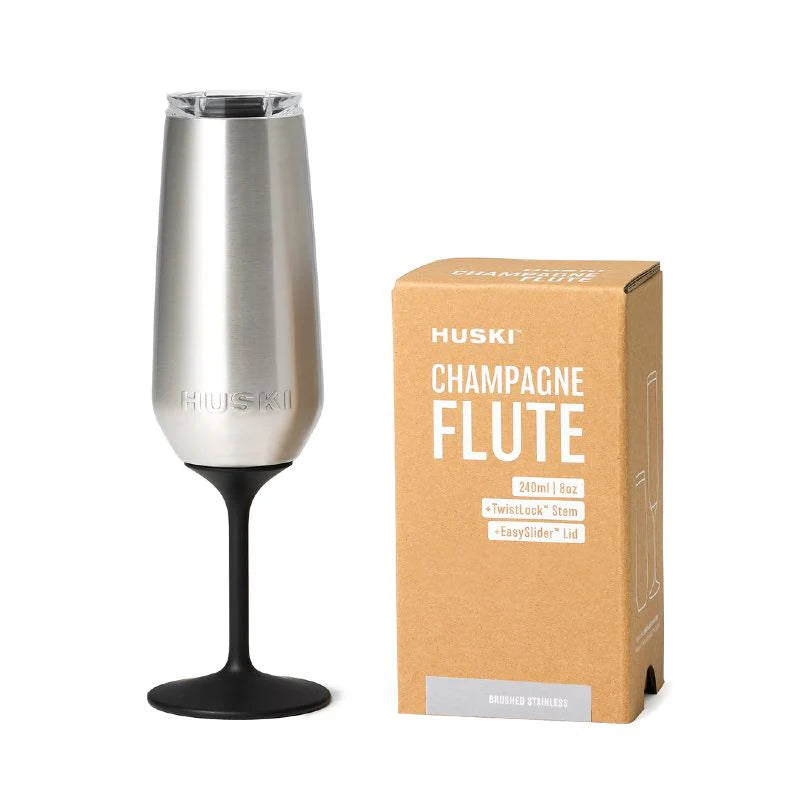 Huski - Champagne Flute - Brushed Stainless