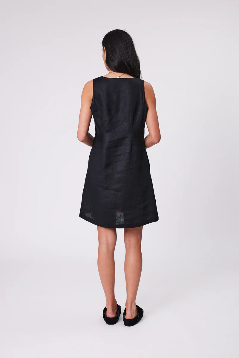 Marlow - Iris Square Neck Dress - Black
