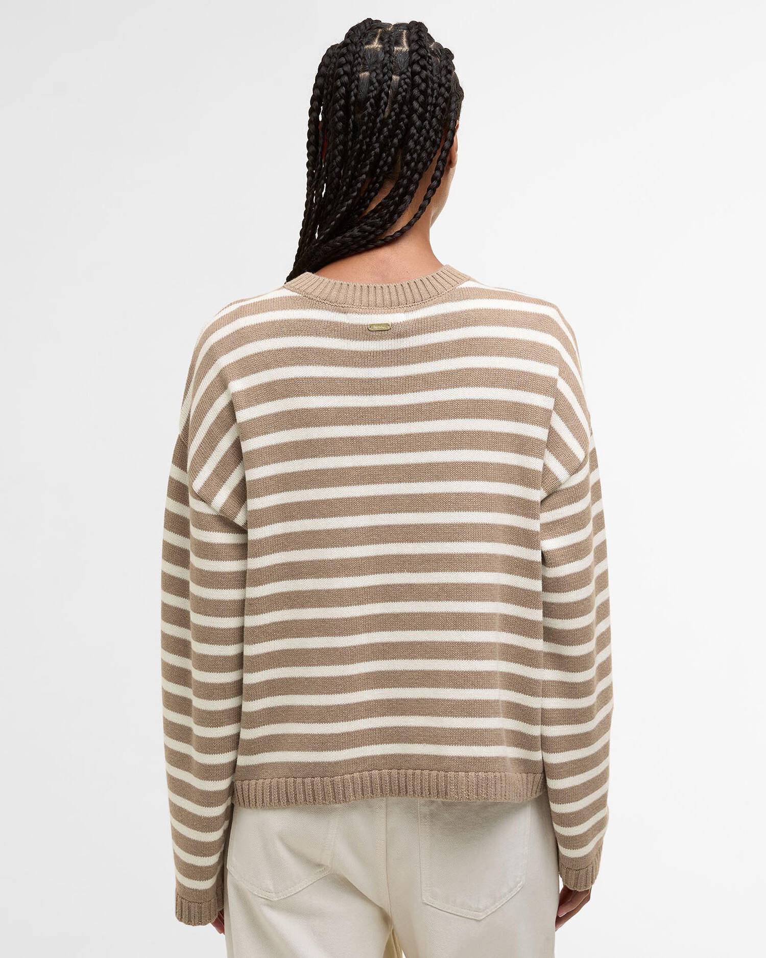 Barbour - Rosie Knitted Jumper - Fawn/Ecru Stripe