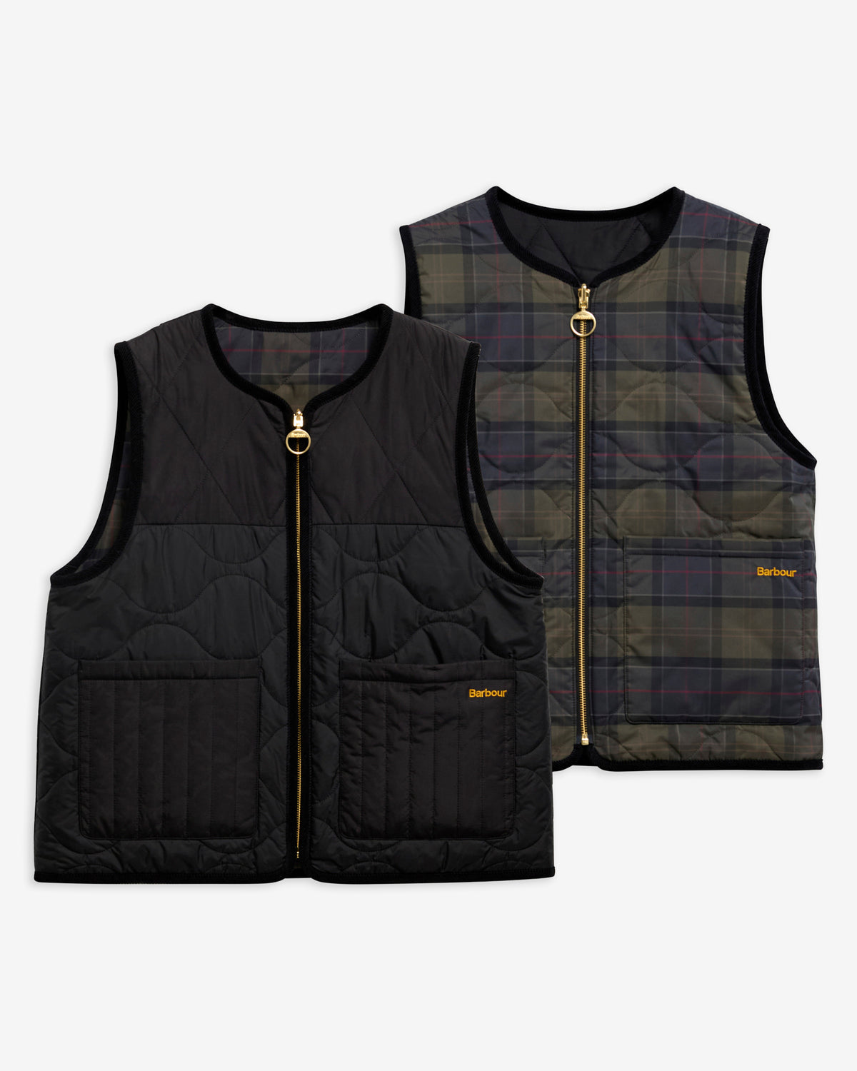 BARBOUR - NUNWELL REVERSABLE QUILTED LINER - BLACK SHADOW/CLASSIC