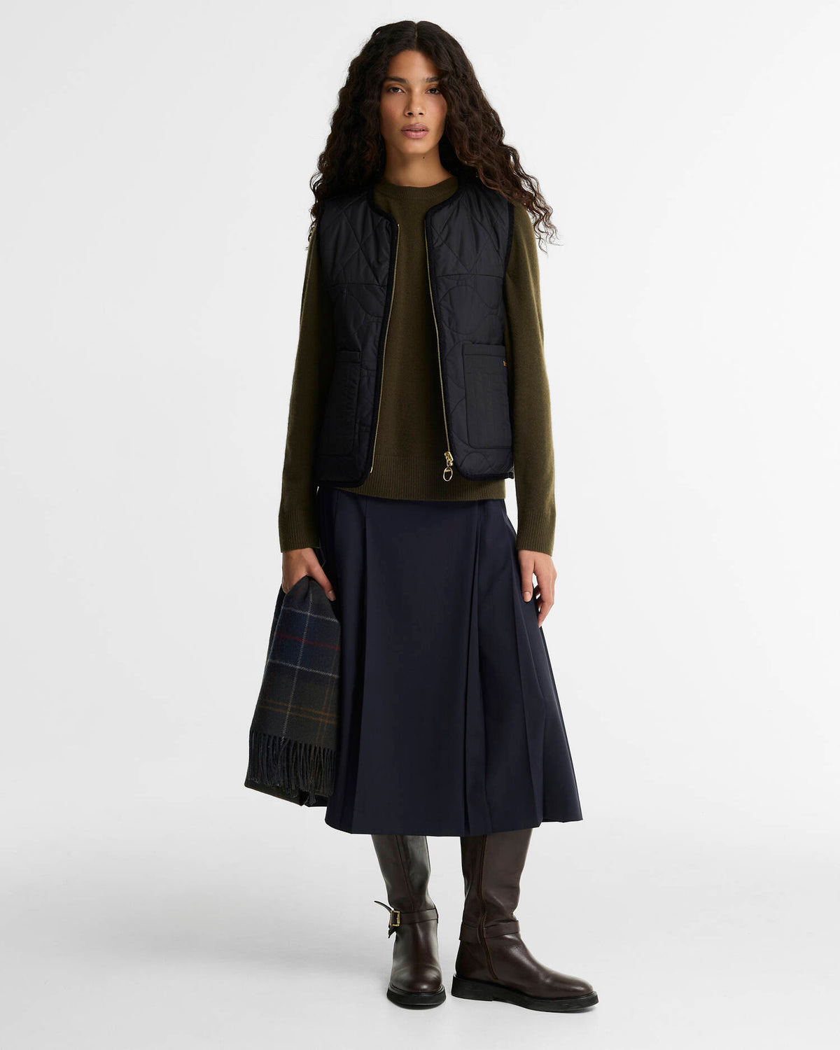BARBOUR - NUNWELL REVERSABLE QUILTED LINER - BLACK SHADOW/CLASSIC