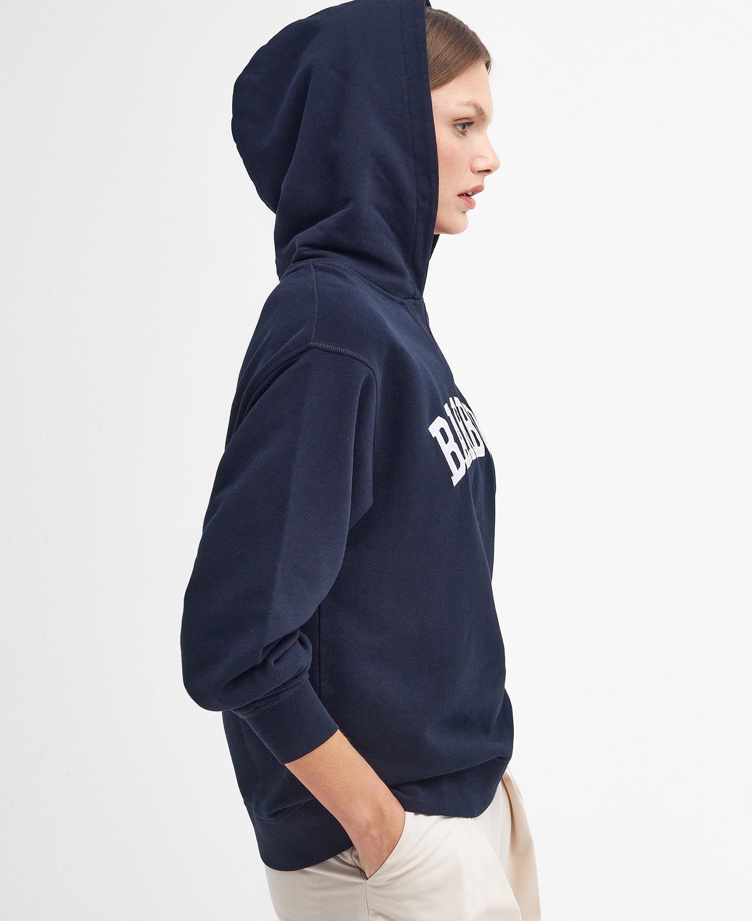 Barbour - Northumberlan Hoodie - Navy/White