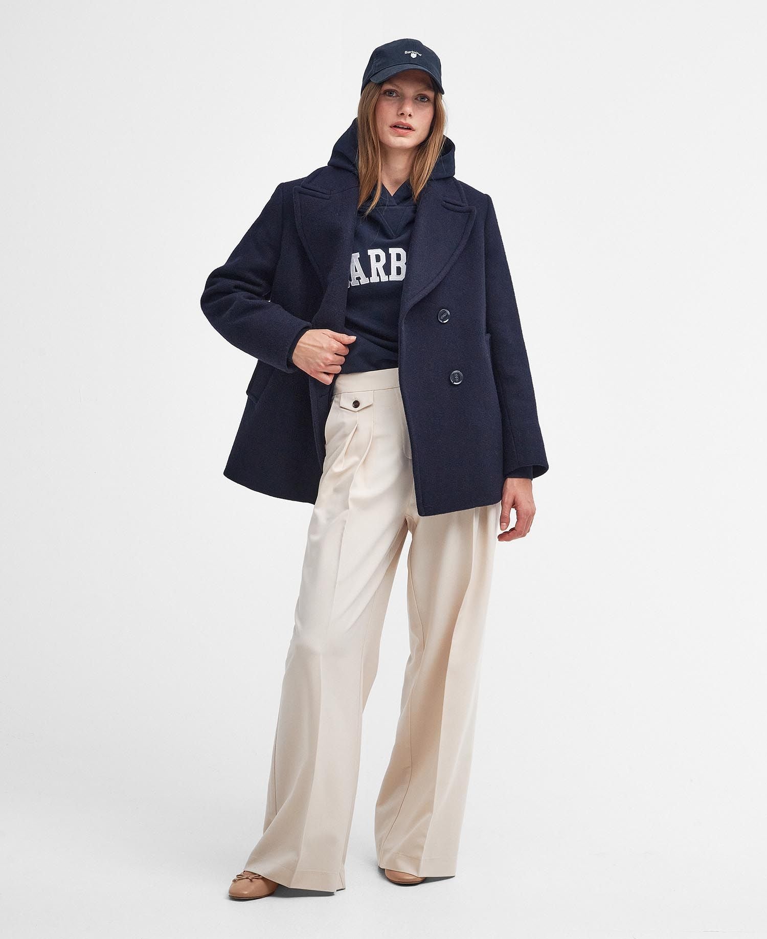 Barbour - Northumberlan Hoodie - Navy/White