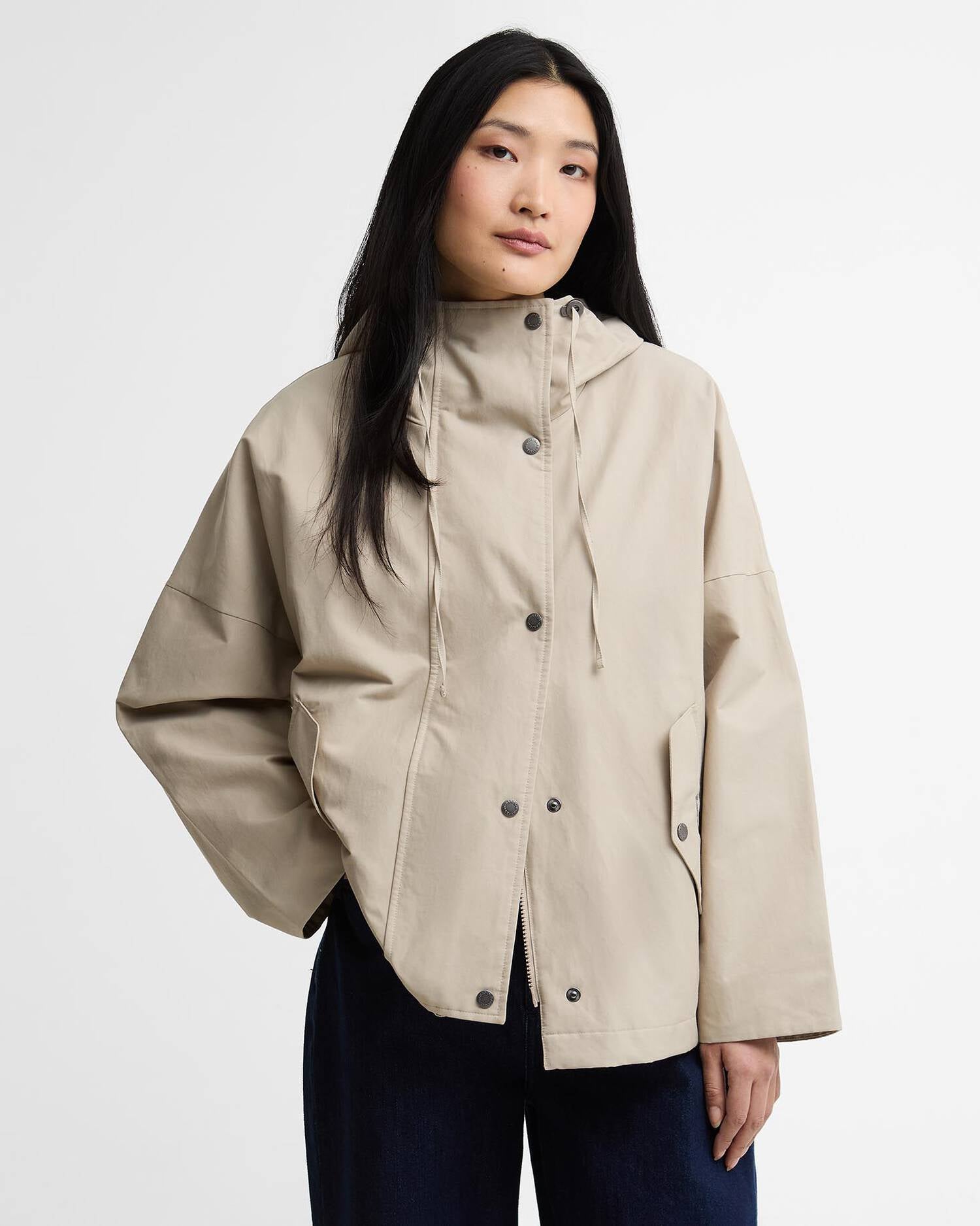 Barbour - Kingswood Showerproof Jacket - Light Sand/Navy Gingham