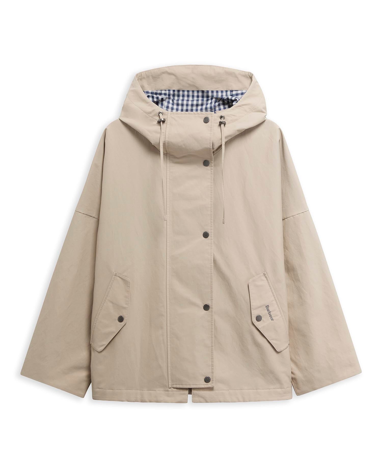 Barbour - Kingswood Showerproof Jacket - Light Sand/Navy Gingham