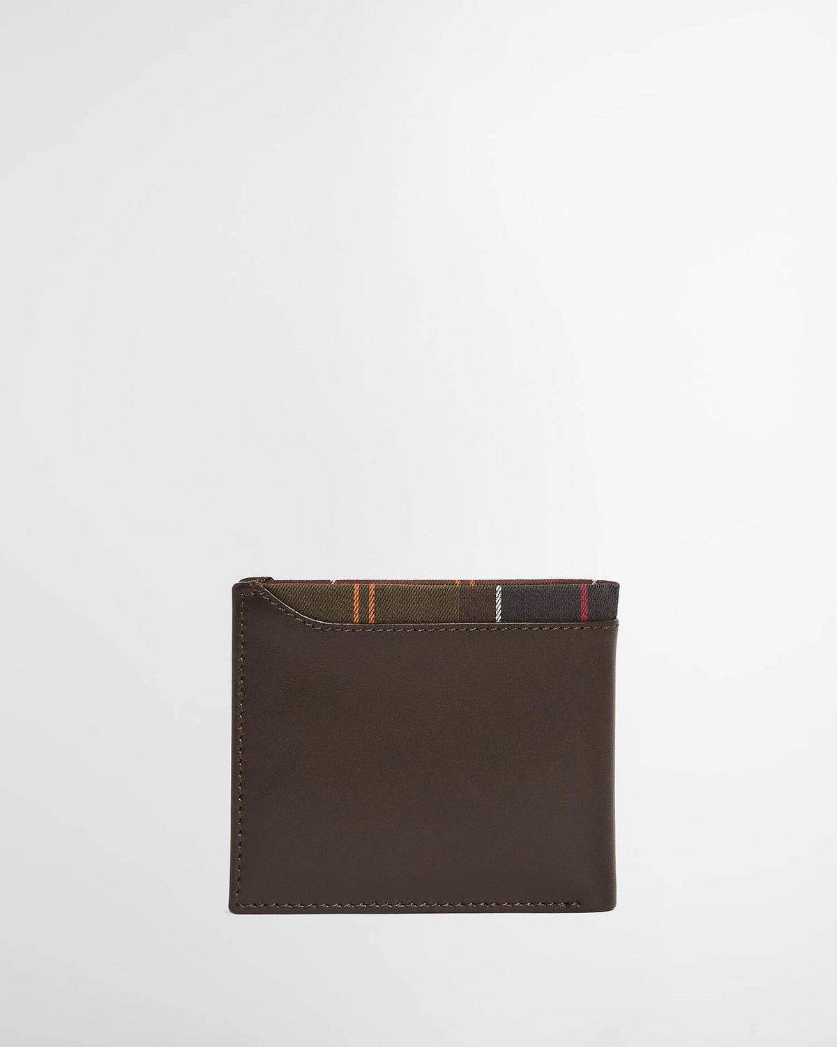BARBOUR - BRODICK LEATHER TARTAN BILLFOLD WALLET