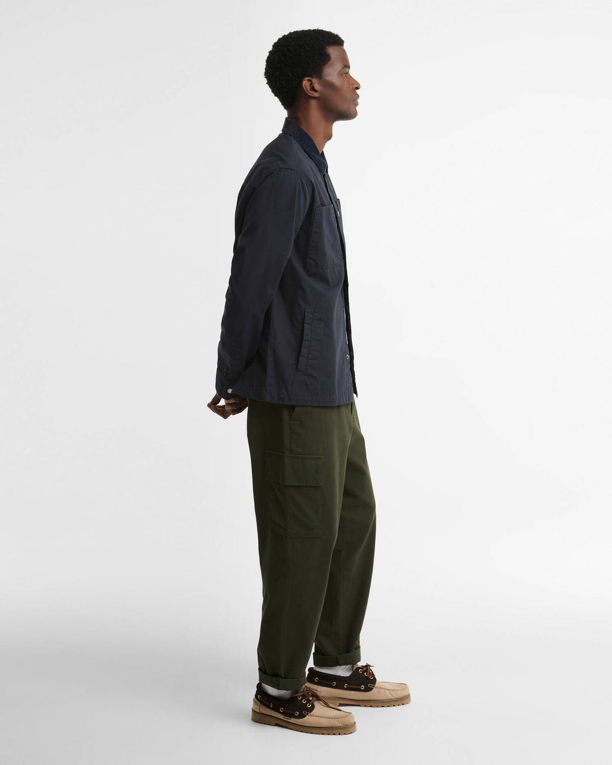 BARBOUR - CORD COLLAR TWILL OVERSHIRT - NAVY