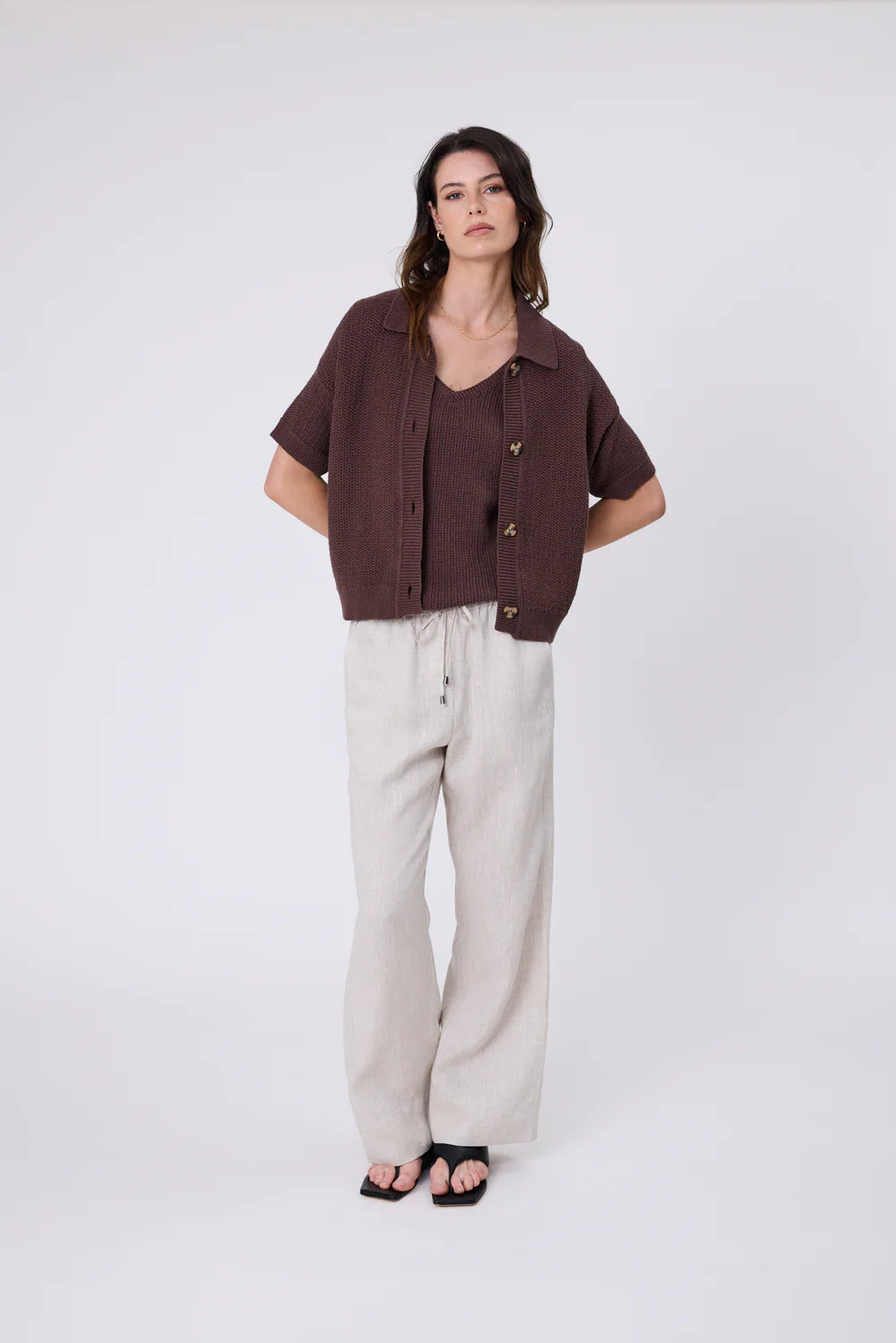 Marlow - Knit Shirt - Carob