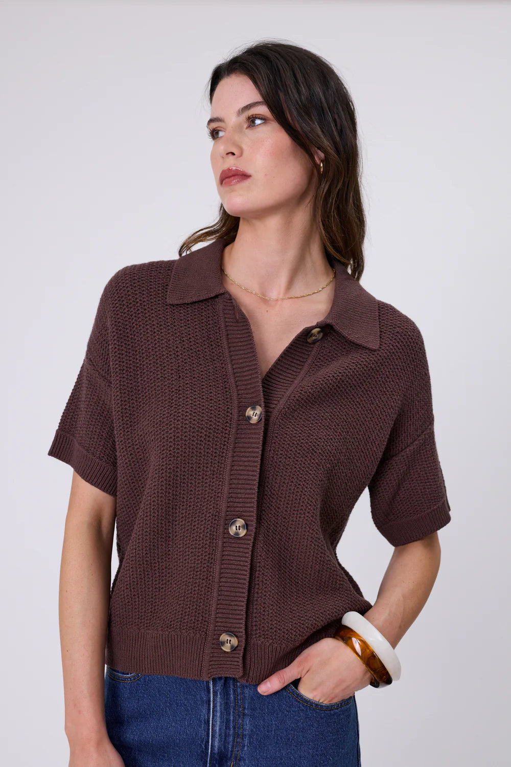 Marlow - Knit Shirt - Carob