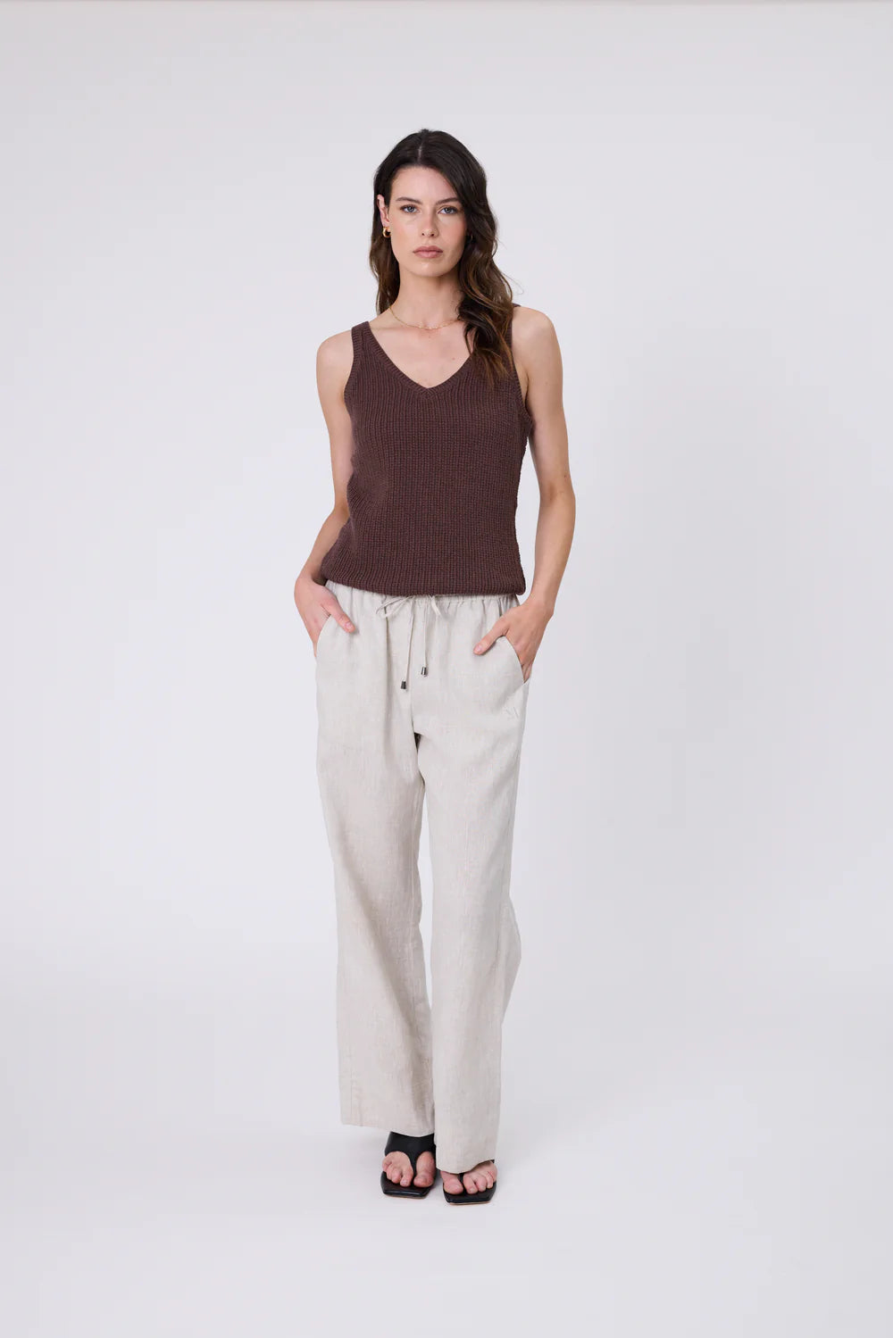 Marlow - Marina Knit Tank - Carob