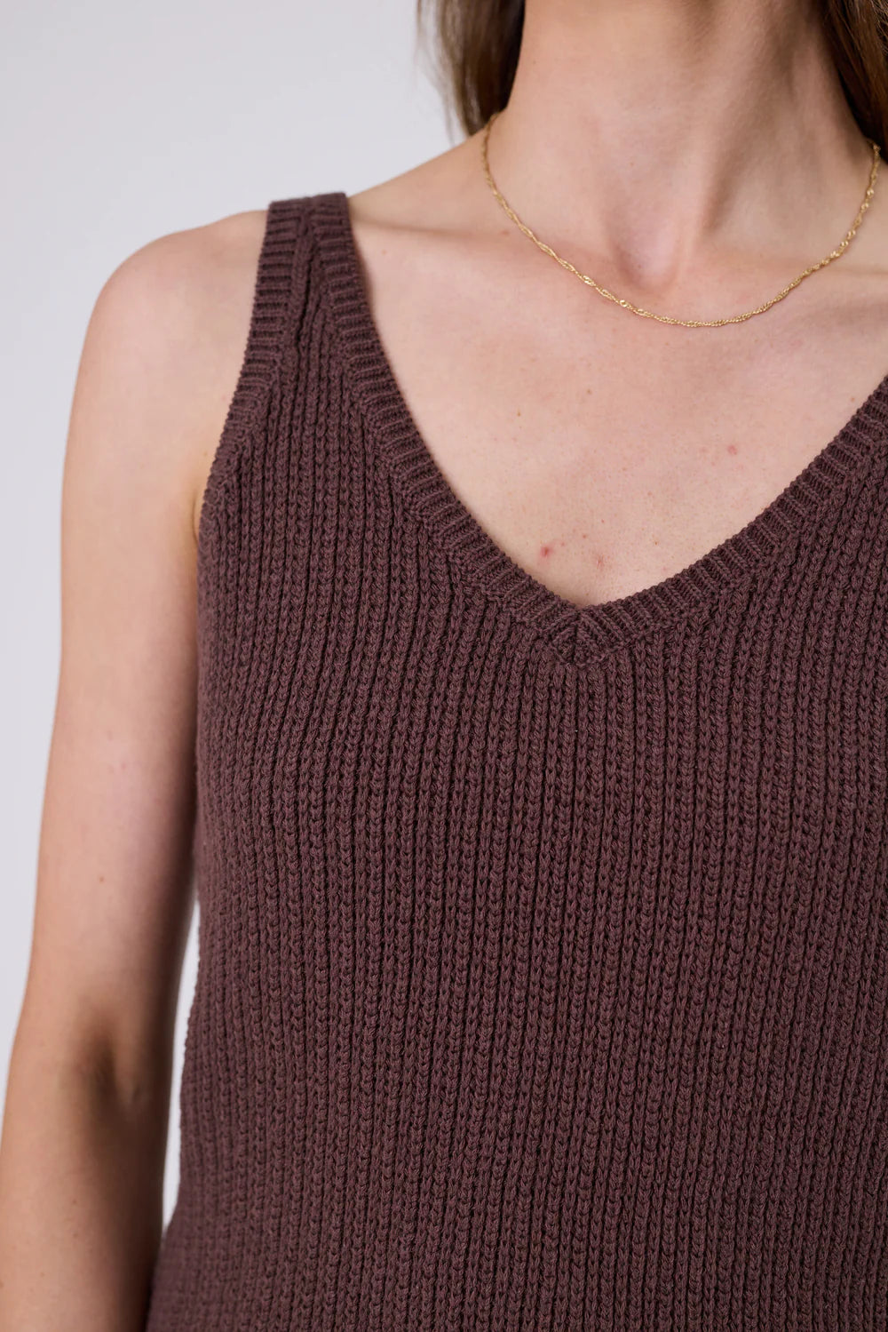Marlow - Marina Knit Tank - Carob