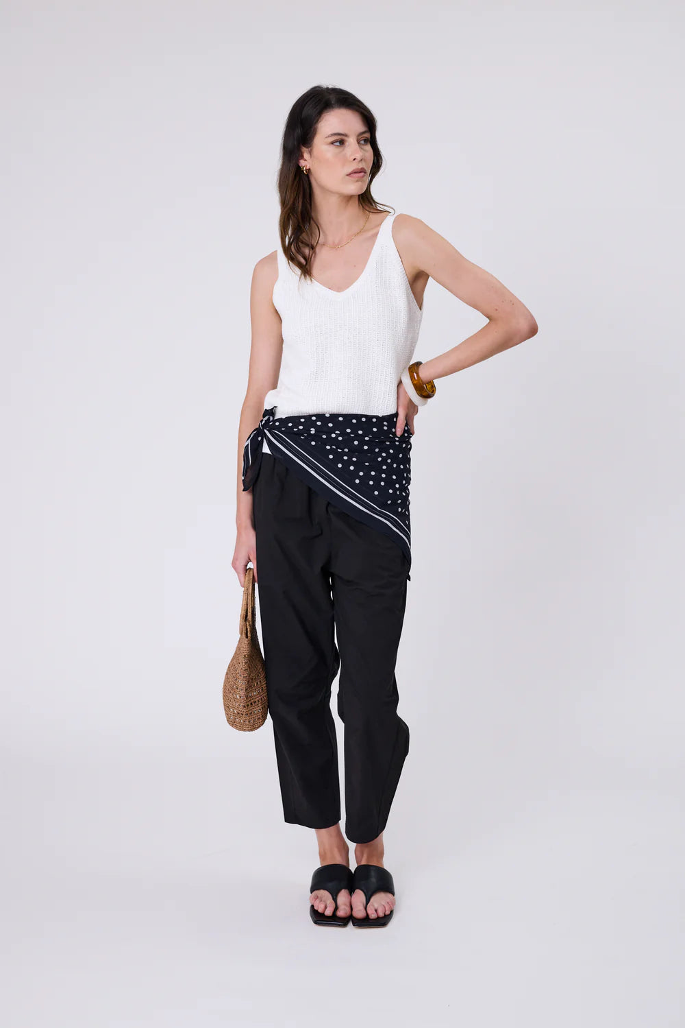 Marlow - Marina Knit Tank - Chalk