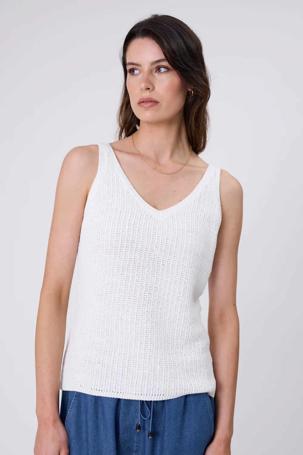 Marlow - Marina Knit Tank - Chalk