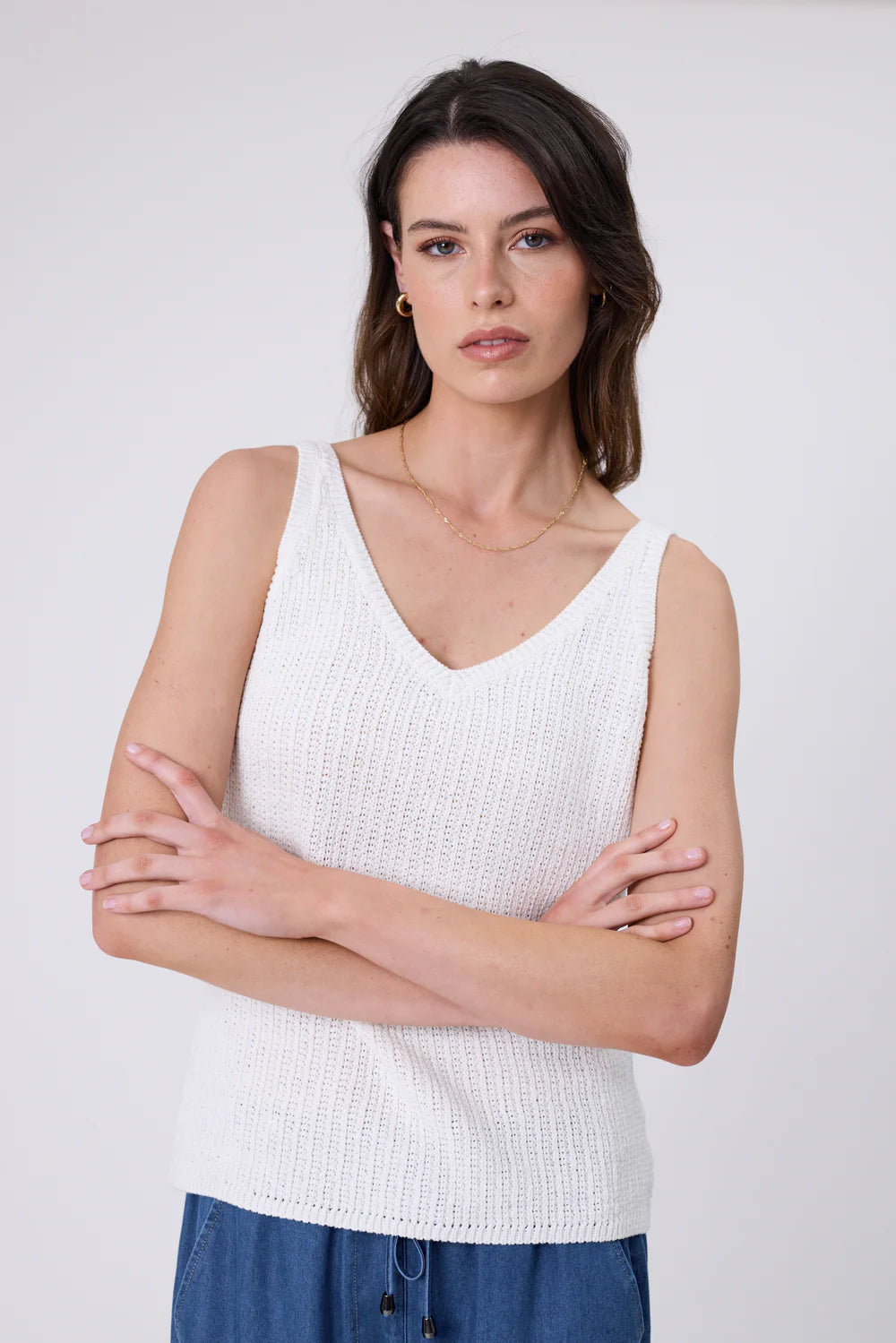 Marlow - Marina Knit Tank - Chalk