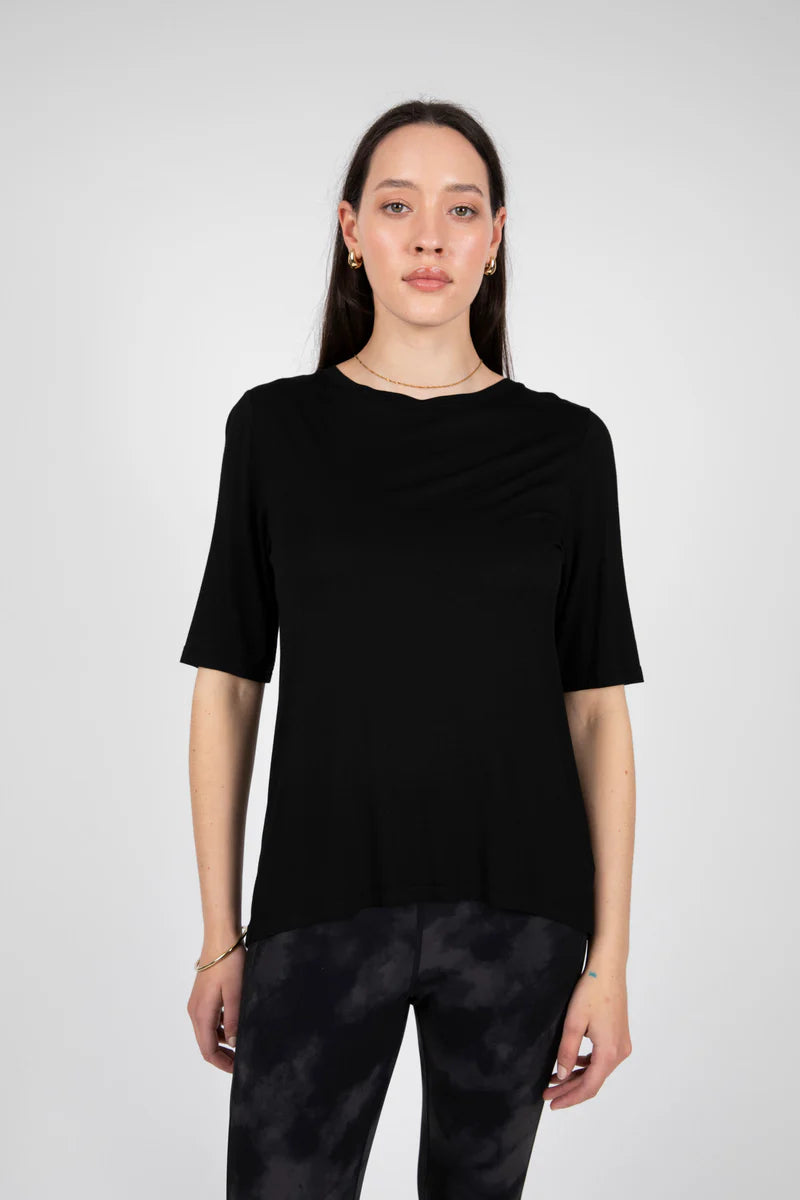 Marlow - Anytime 3/4 Sleeve Tee - Black