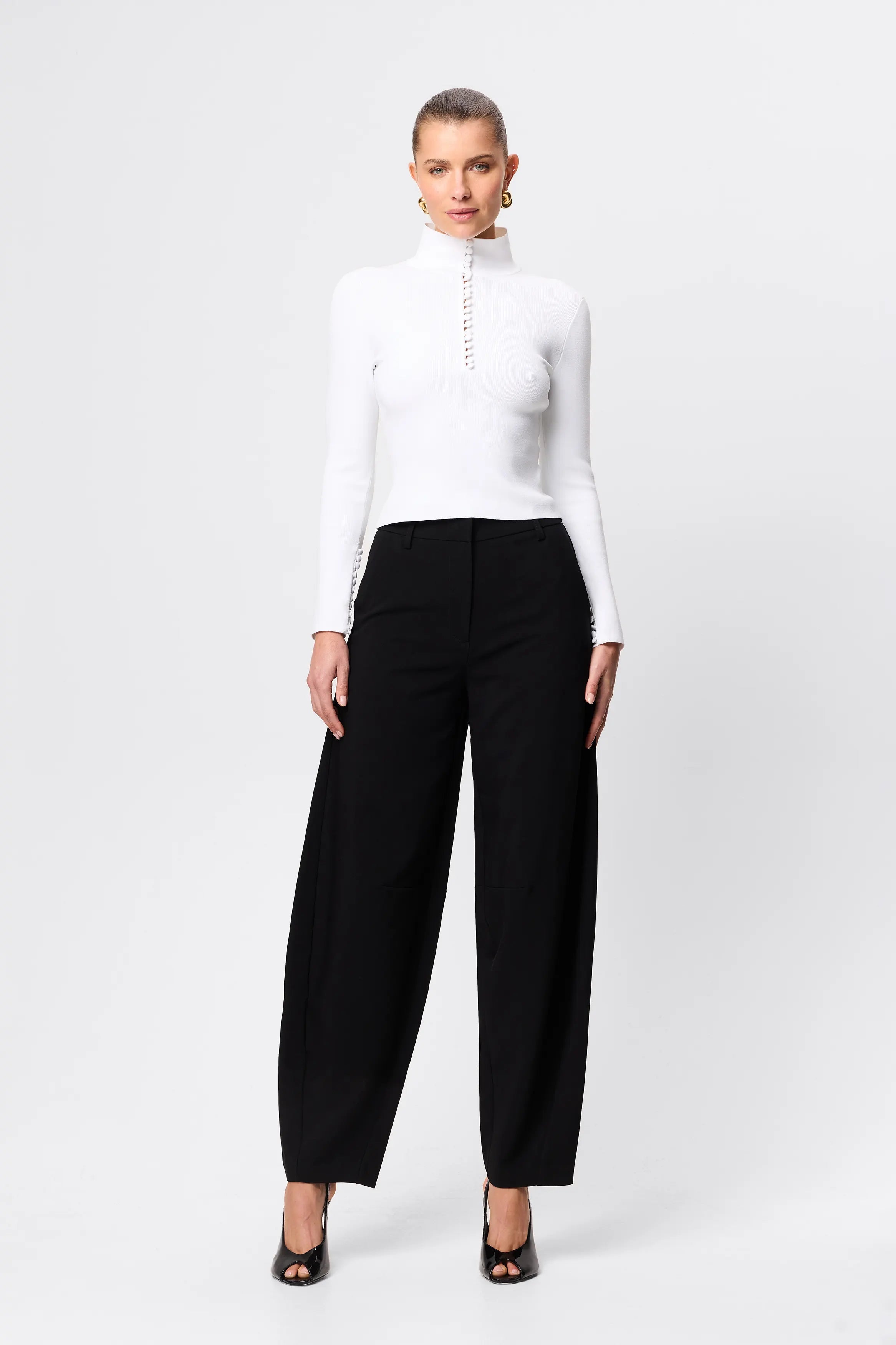 Mossman - Mayfair Long Sleeve Top - White