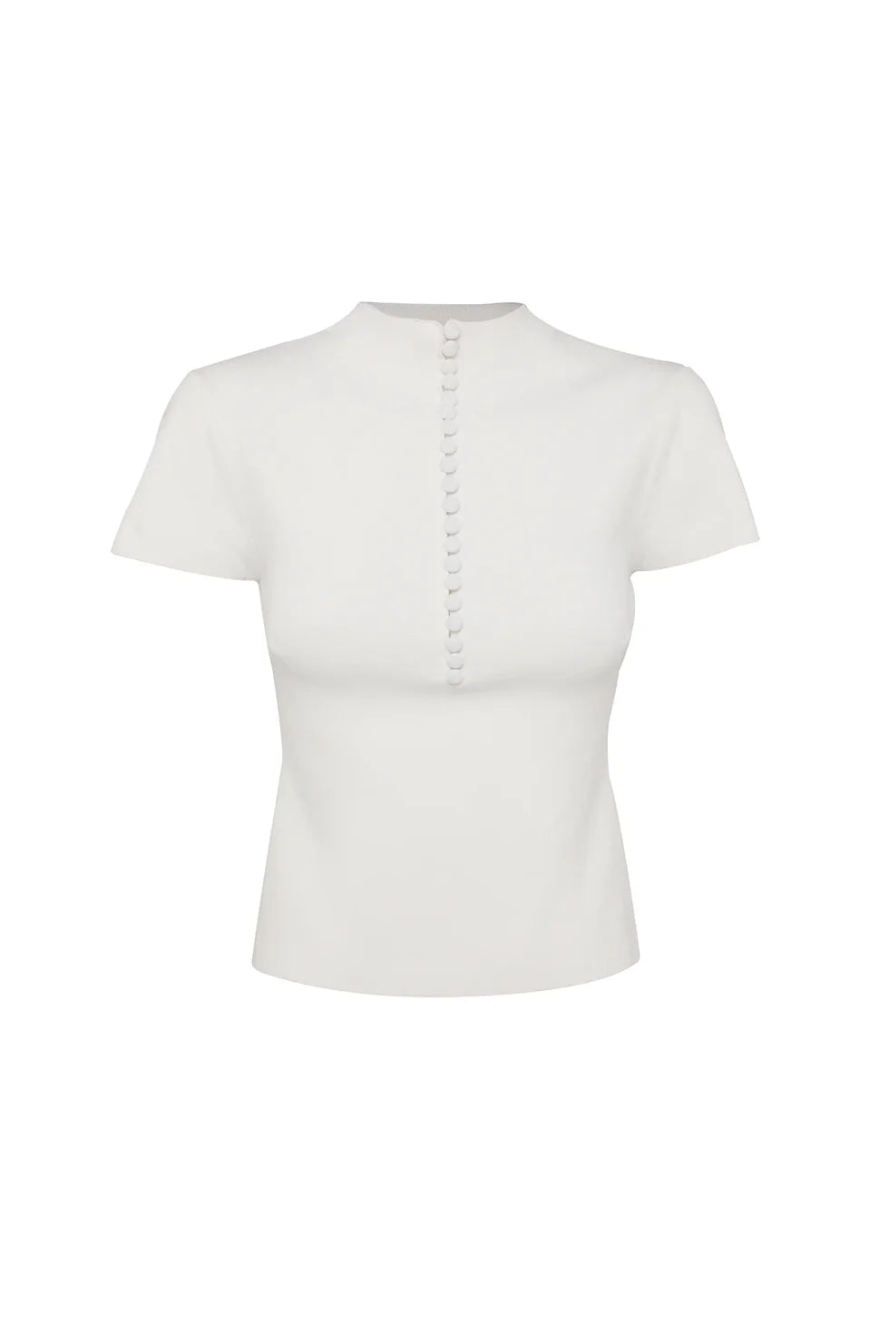 MOSSMAN - MAYFAIR SHORT SLEEVE TOP - WHITE